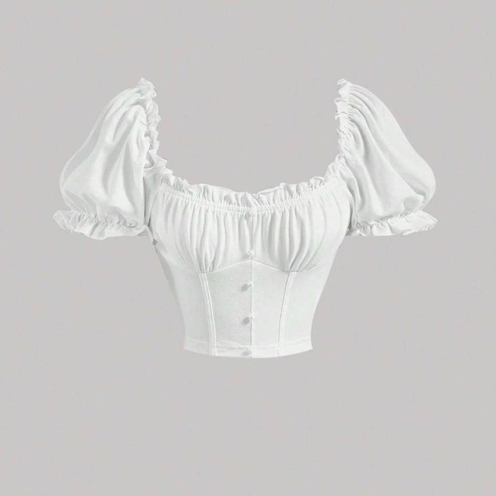 Women's White Crop Top